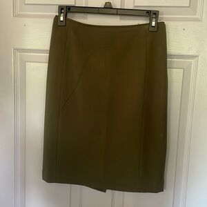 Olive green pencil skirt